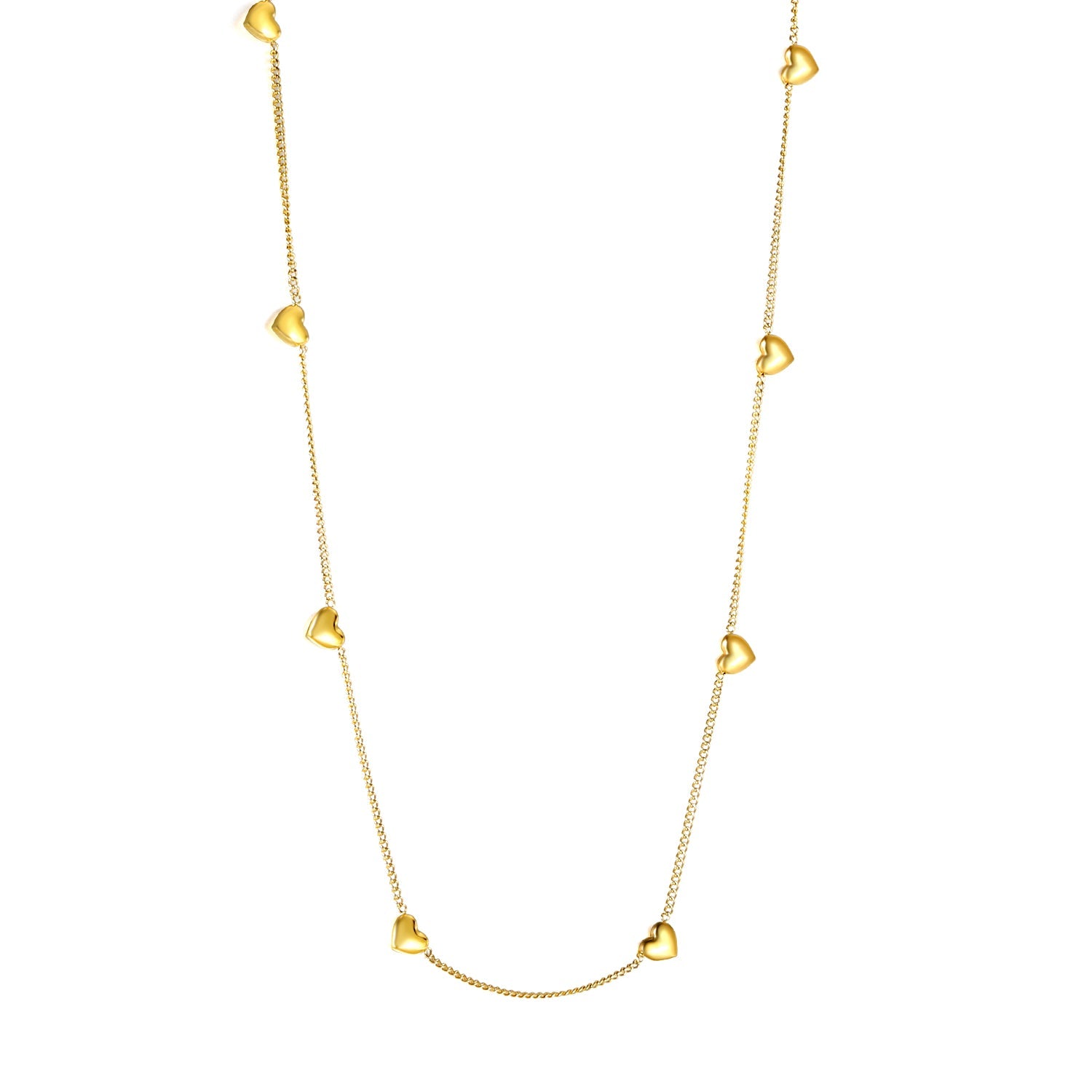 2024 New Year 8 Peach Heart Pendant Necklace 40+5cm asonjewelry